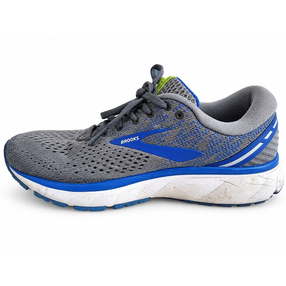 Brooks Ghost 11 Men's Running Shoes Size 9.5 Blue Gray Neon